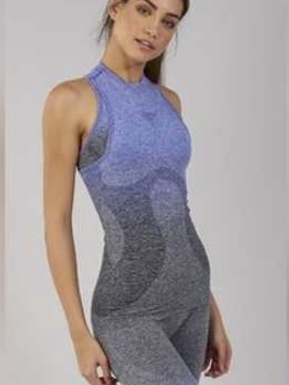 Gymshark Lavender to Light Gray Ombre Sleeveless Tank